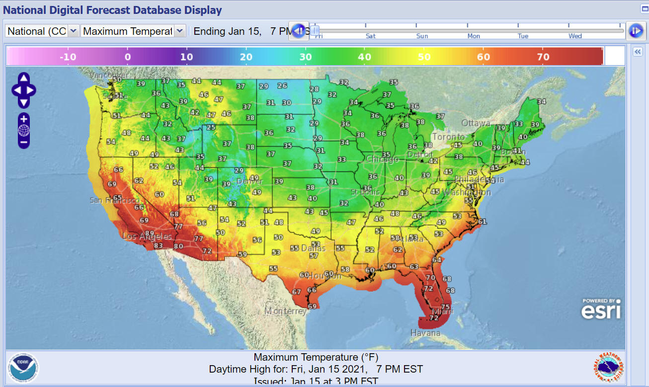 NWS Graphical Forecasts